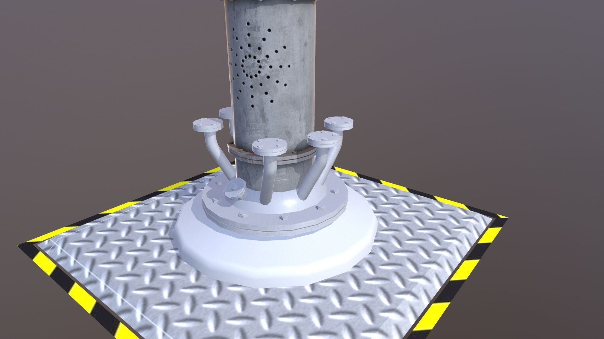 Sci-fi Vessel Low-poly 3D model_7