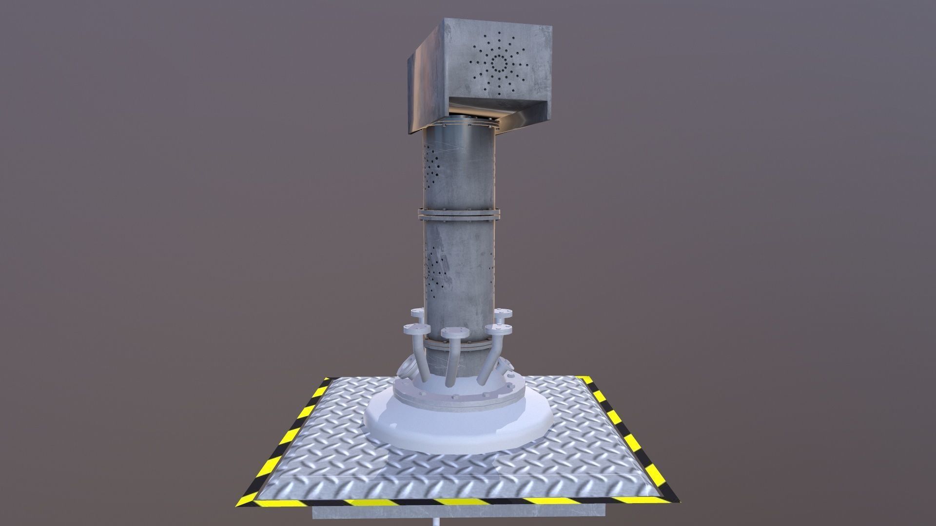 Sci-fi Vessel Low-poly 3D model_4