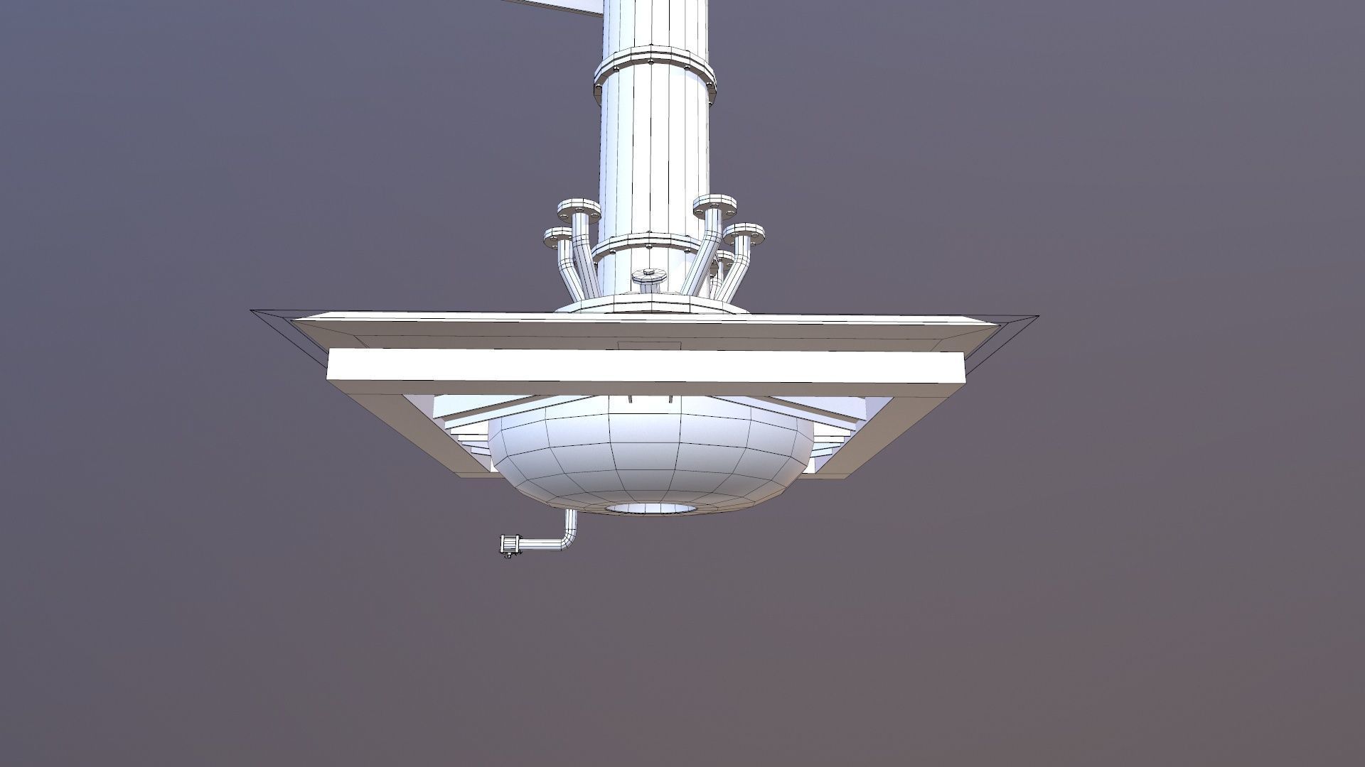 Sci-fi Vessel Low-poly 3D model_14