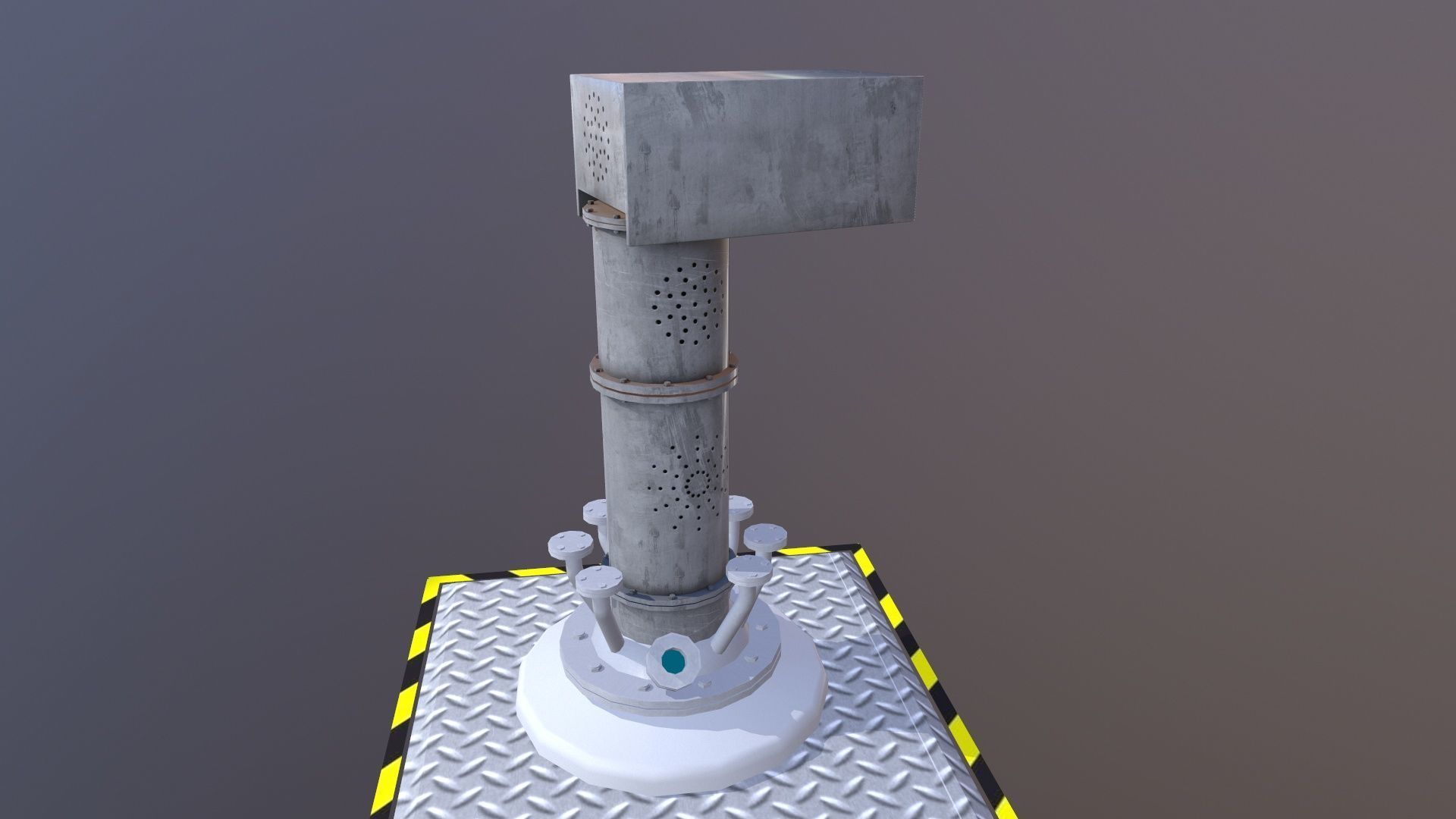 Sci-fi Vessel Low-poly 3D model_10