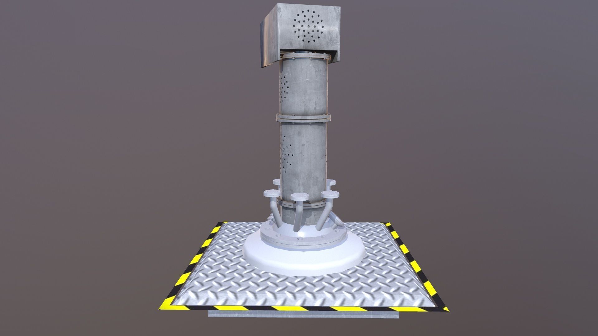 Sci-fi Vessel Low-poly 3D model_2