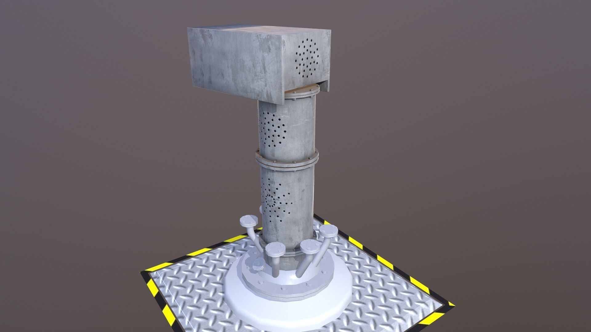 Sci-fi Vessel Low-poly 3D model_8