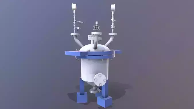 Vessel Drum Low-poly 3D model