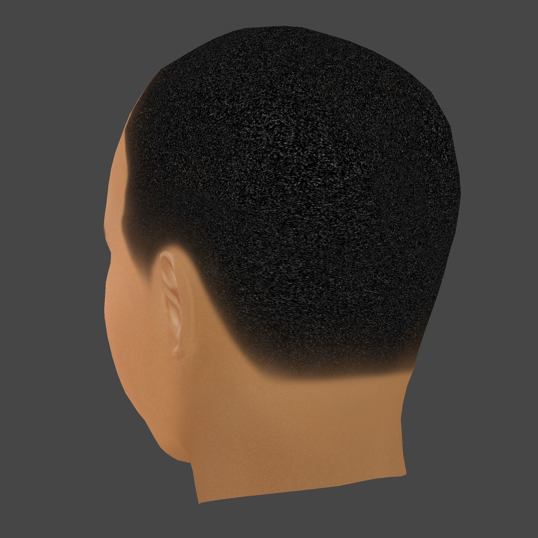 Dr Dre - Andre Romelle Young Head - Low Poly Head Low-poly 3D model_3