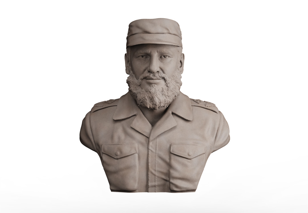 Fidel Castro Bust 3D print model_5