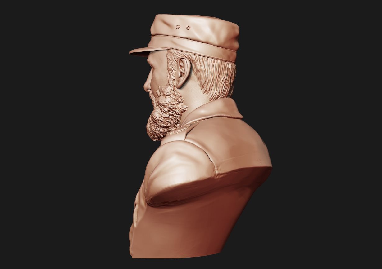 Fidel Castro Bust 3D print model_21
