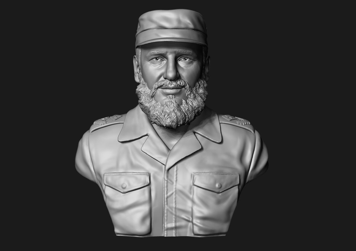 Fidel Castro Bust 3D print model_16