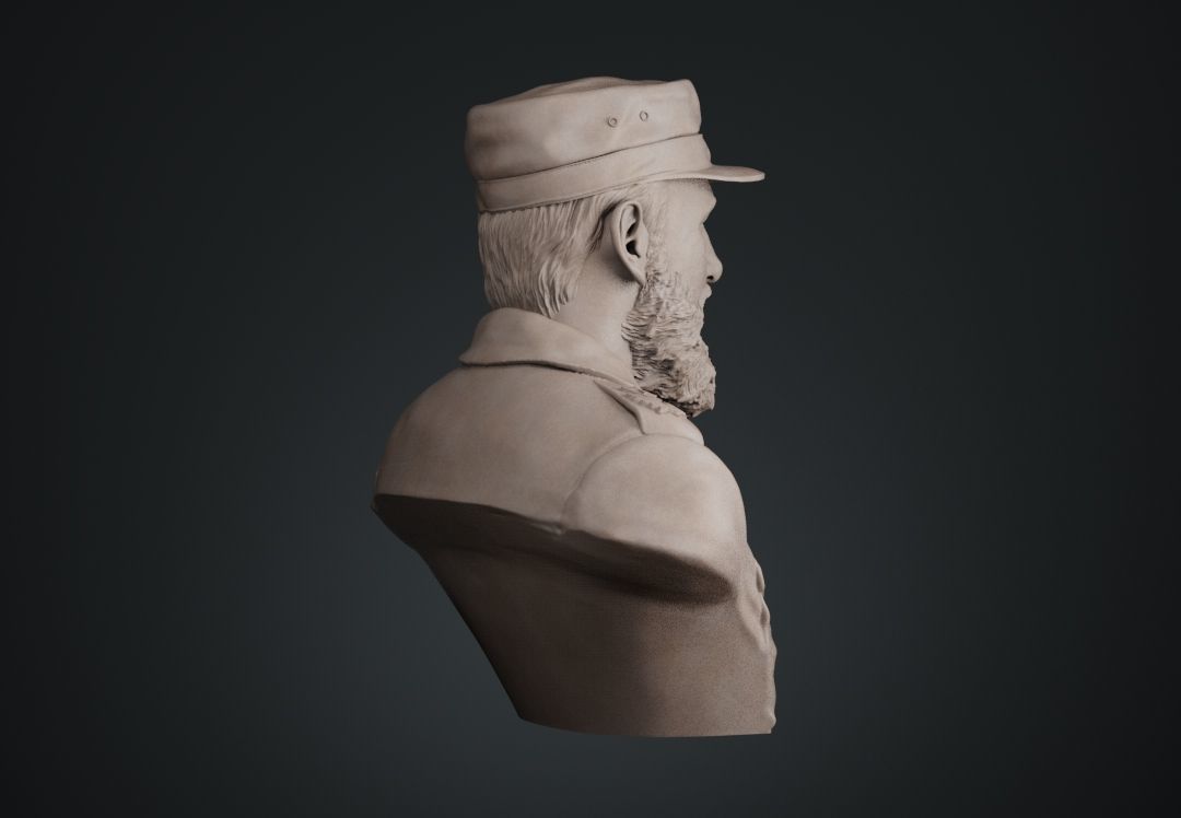 Fidel Castro Bust 3D print model_9