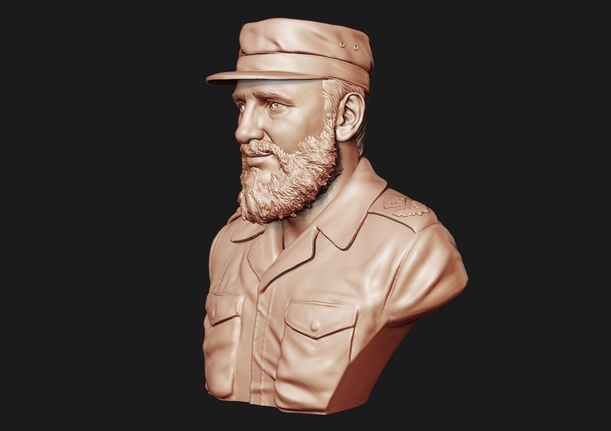Fidel Castro Bust 3D print model_23