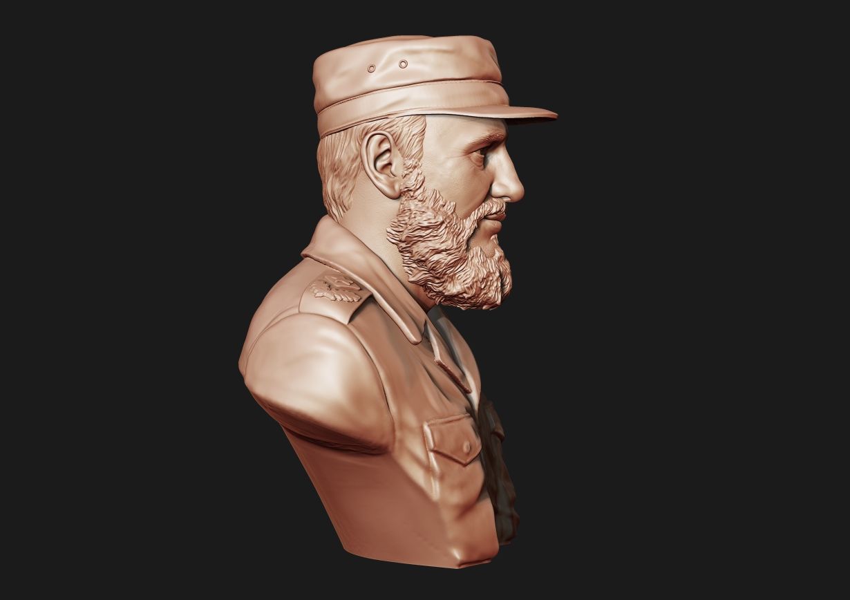 Fidel Castro Bust 3D print model_19