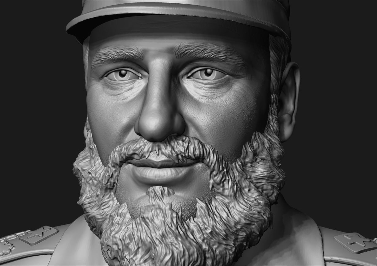 Fidel Castro Bust 3D print model_15