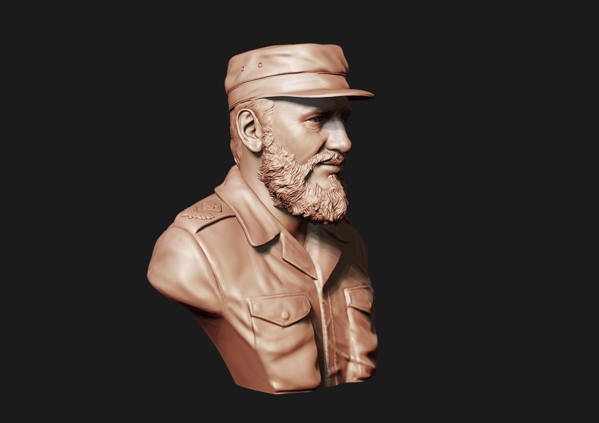 Fidel Castro Bust 3D print model_18
