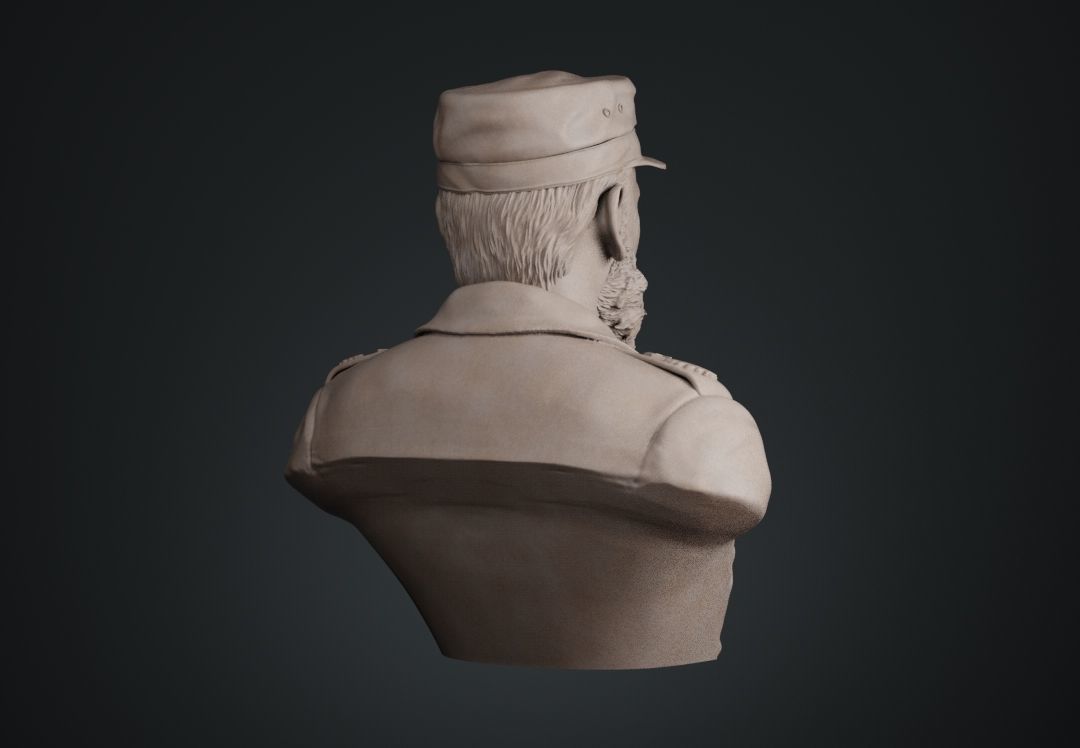 Fidel Castro Bust 3D print model_10