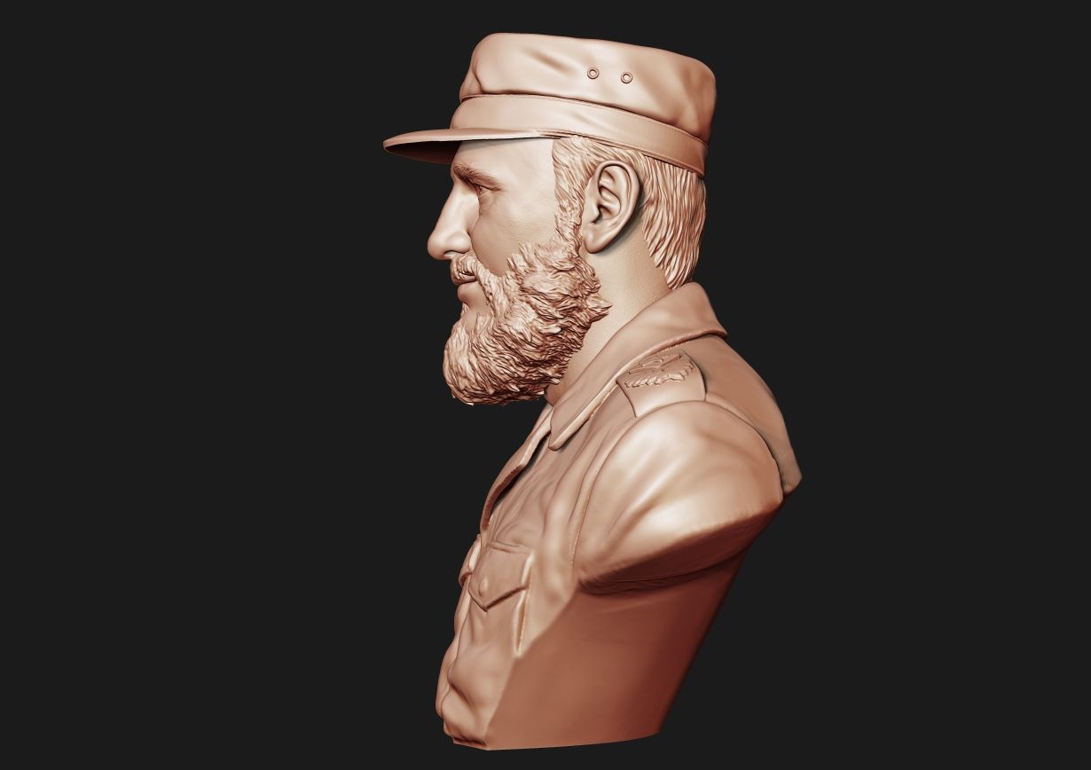 Fidel Castro Bust 3D print model_22