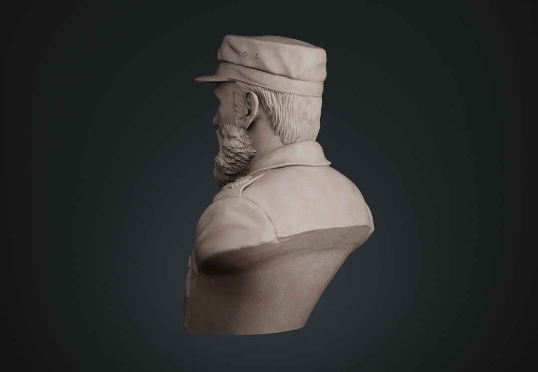 Fidel Castro Bust 3D print model_13