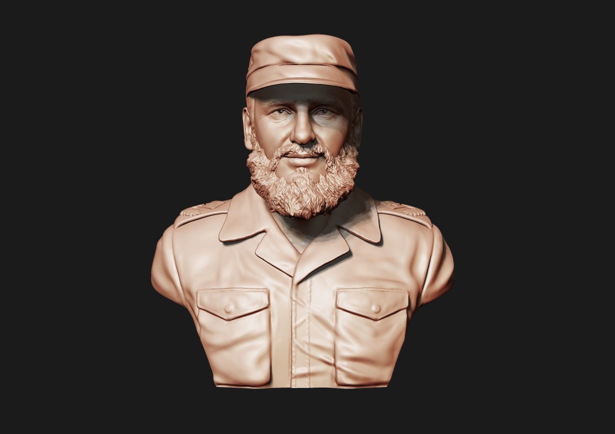 Fidel Castro Bust 3D print model_14