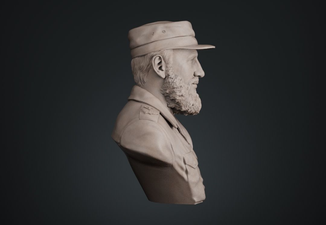 Fidel Castro Bust 3D print model_8