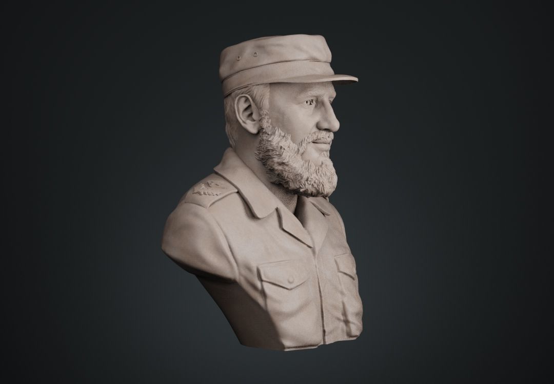 Fidel Castro Bust 3D print model_7