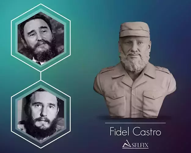 Fidel Castro Bust 3D print model