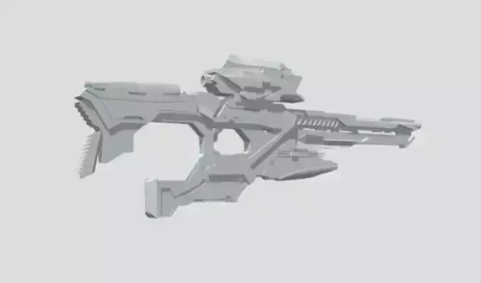 Sci-Fi gun without textures
