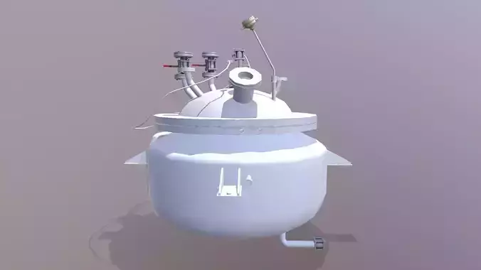 Stainless steel Vessel Low-poly 3D model