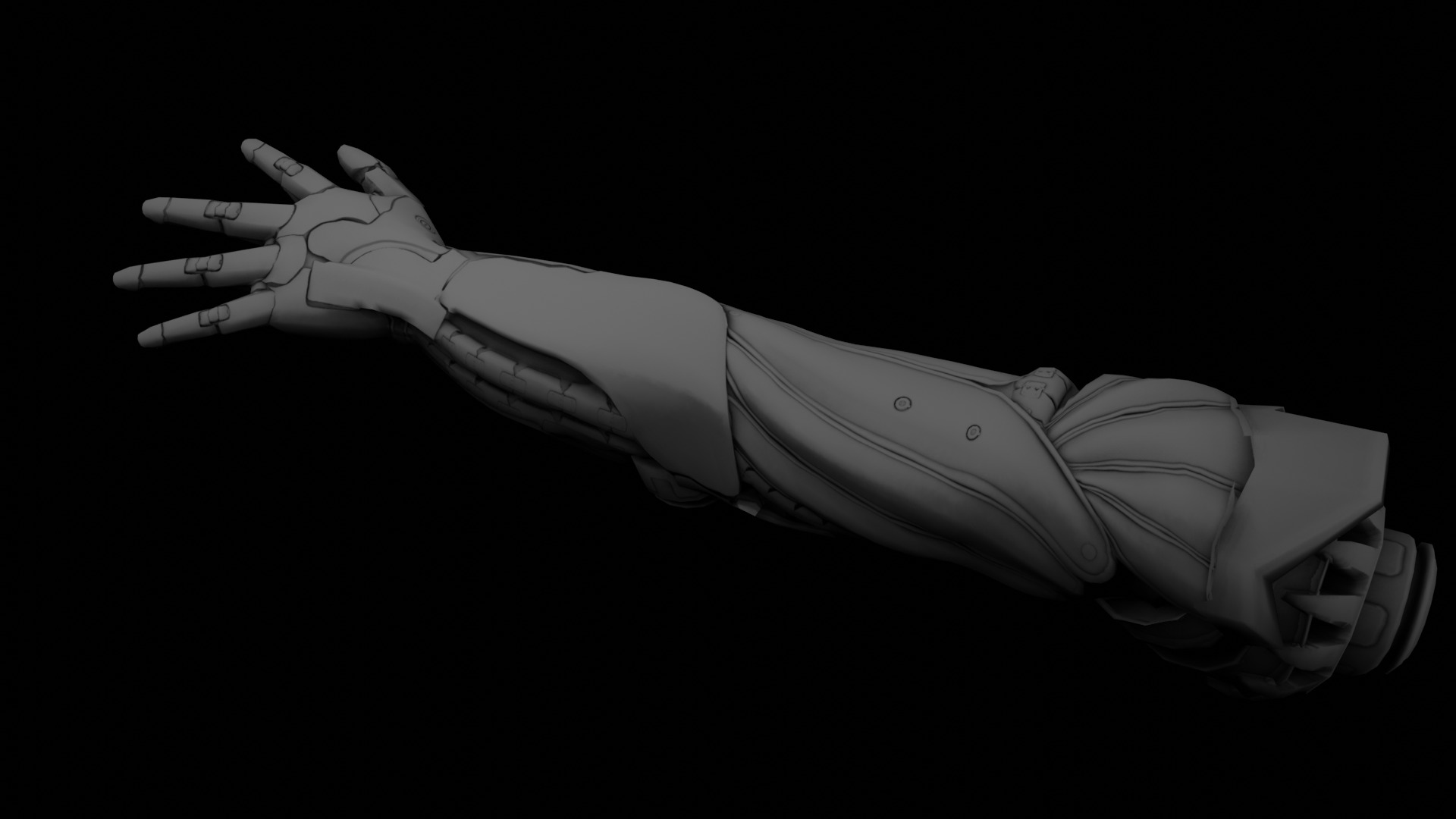 Robotic Human Arm  3D model_6