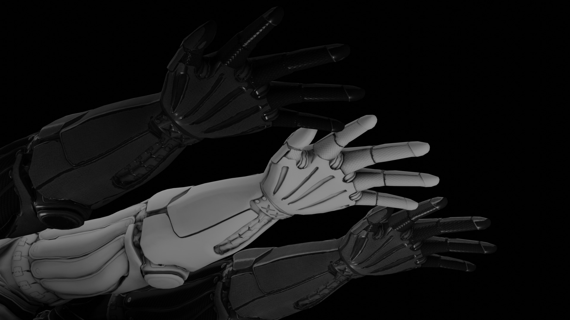 Robotic Human Arm  3D model_1