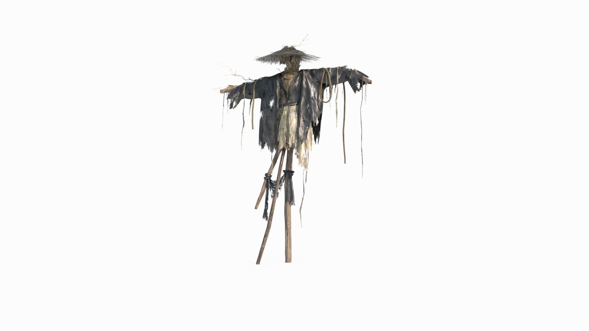 Asian Ancient Scarecrow 3D model_3