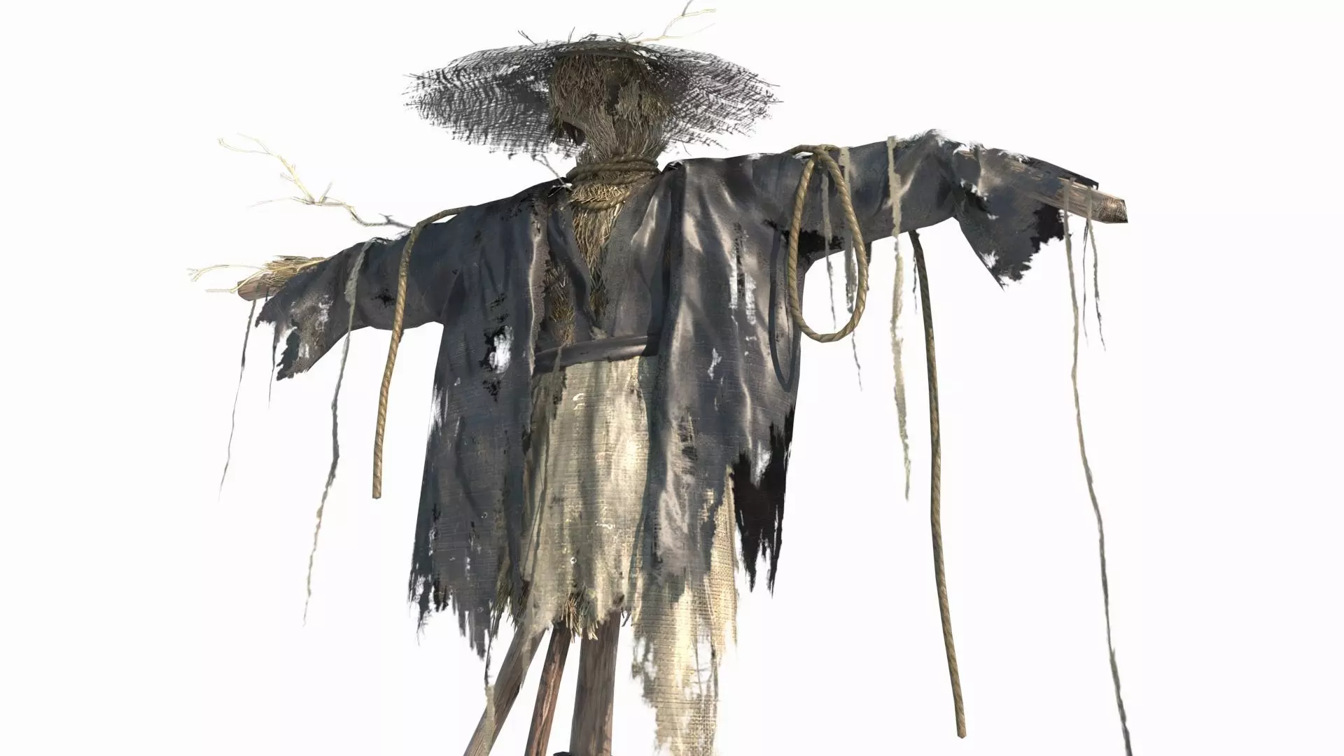 Asian Ancient Scarecrow 3D model_0
