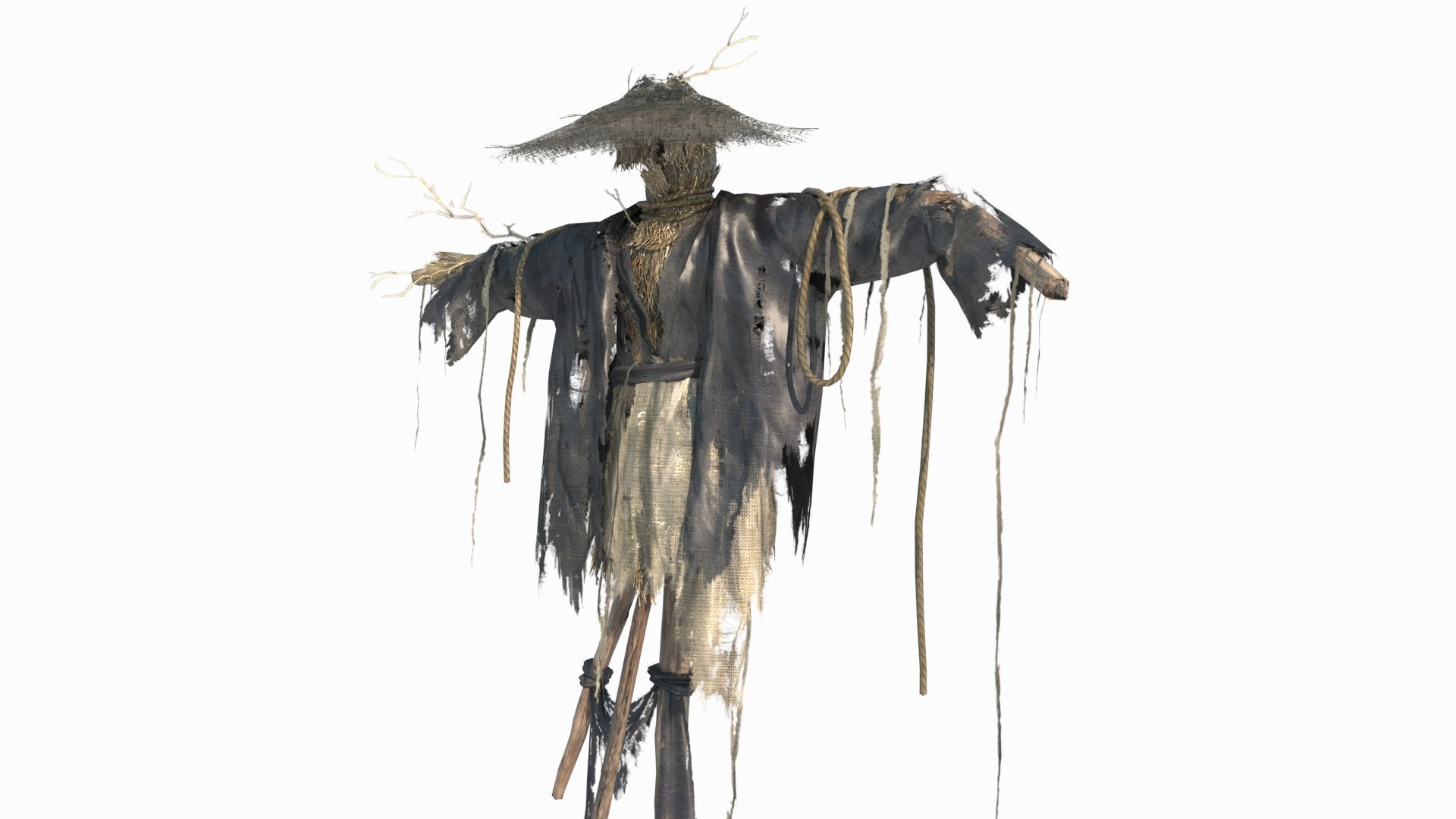 Asian Ancient Scarecrow 3D model_1
