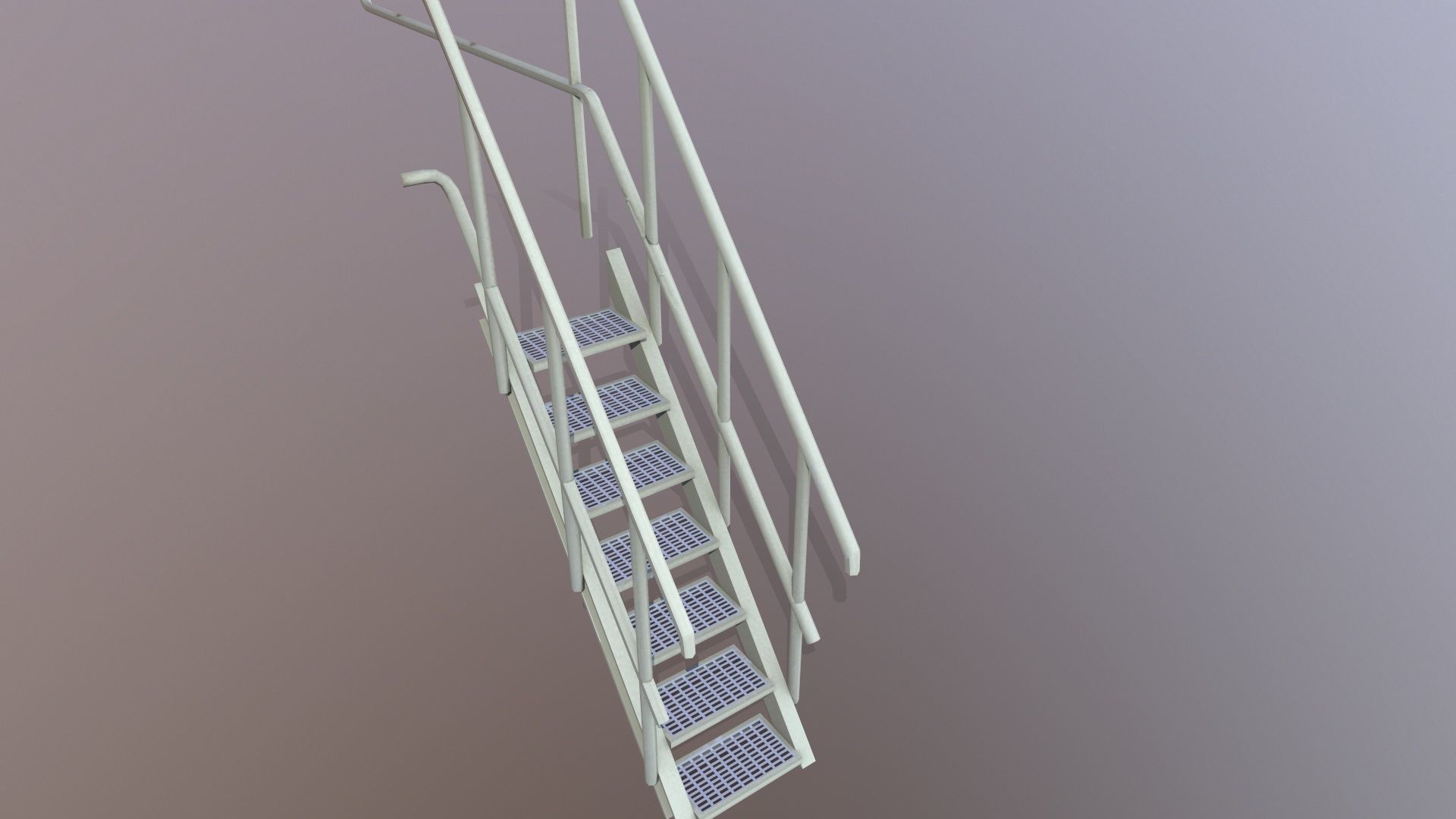 Stair Case Low-poly 3D model_6