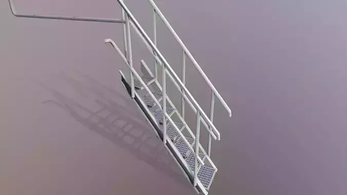 Stair Case Low-poly 3D model