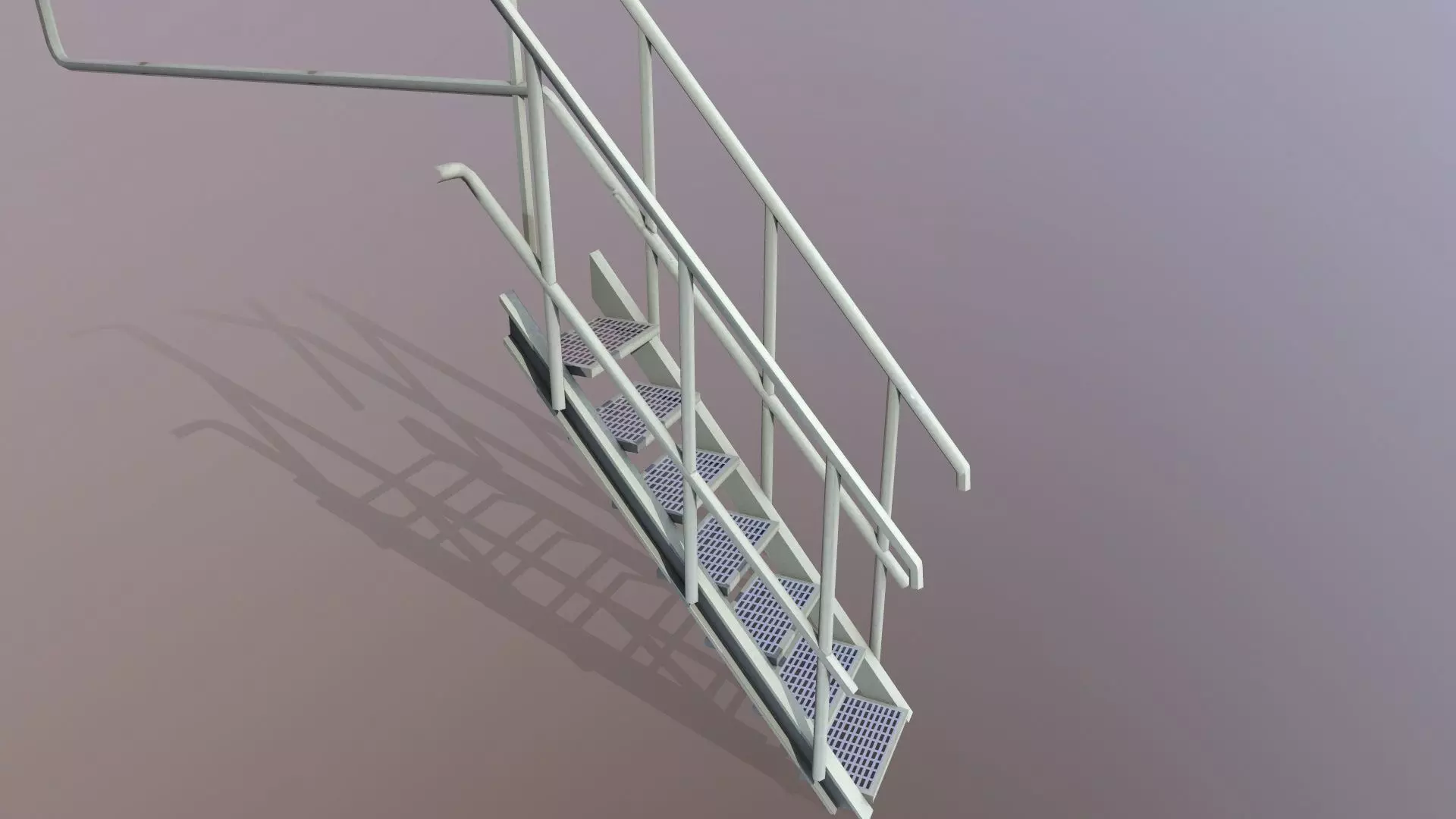 Stair Case Low-poly 3D model_0
