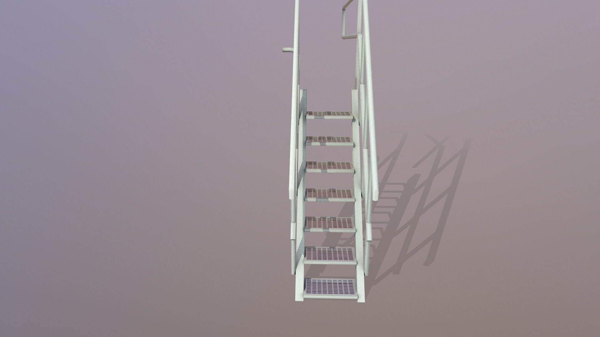 Stair Case Low-poly 3D model_2