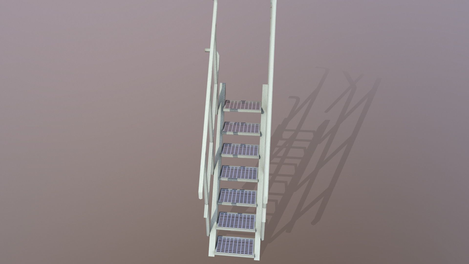 Stair Case Low-poly 3D model_7
