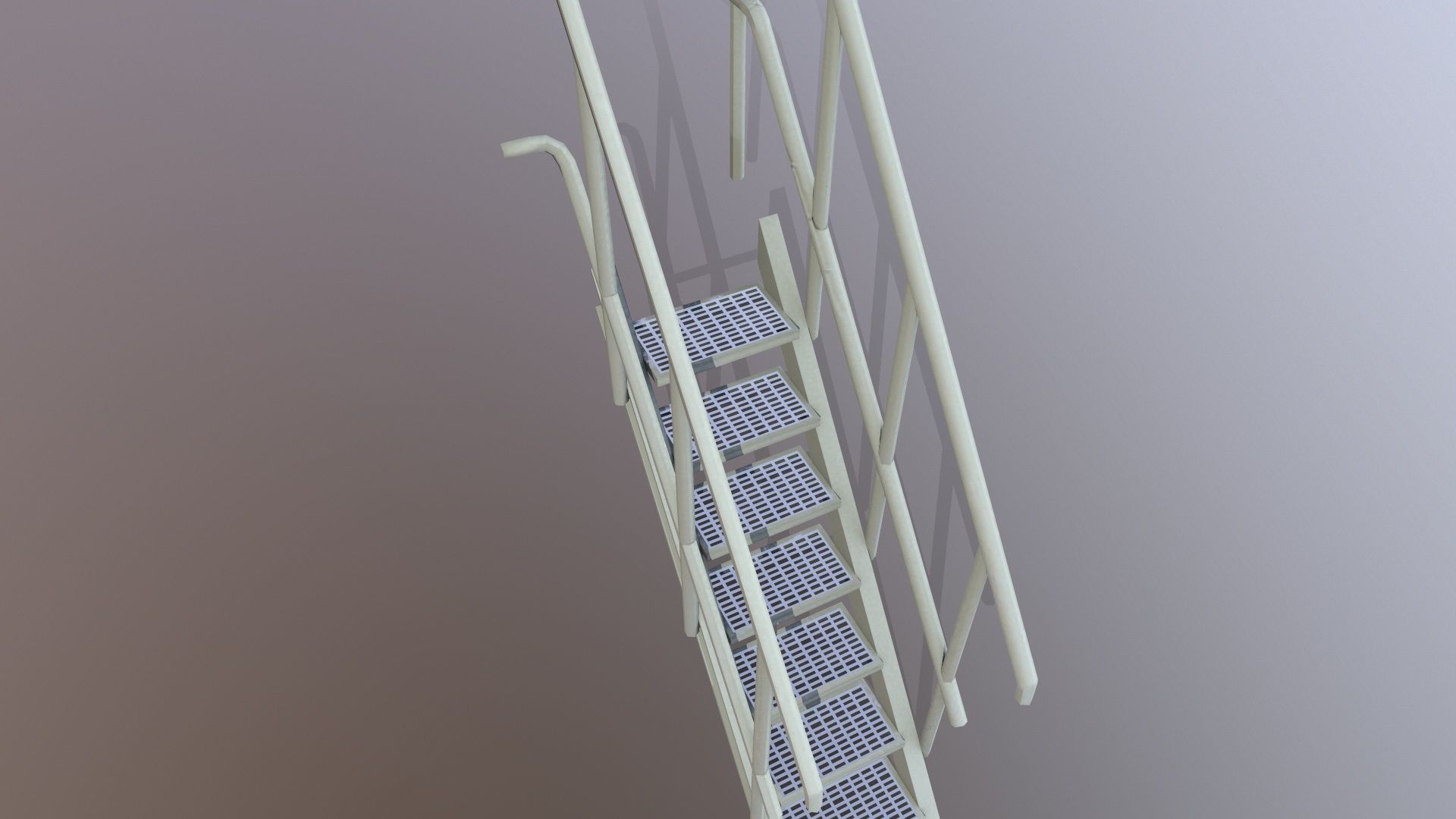 Stair Case Low-poly 3D model_4