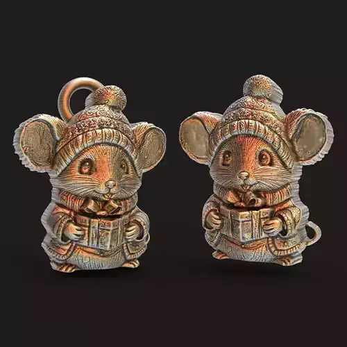 mouse christmas decor 3D print model