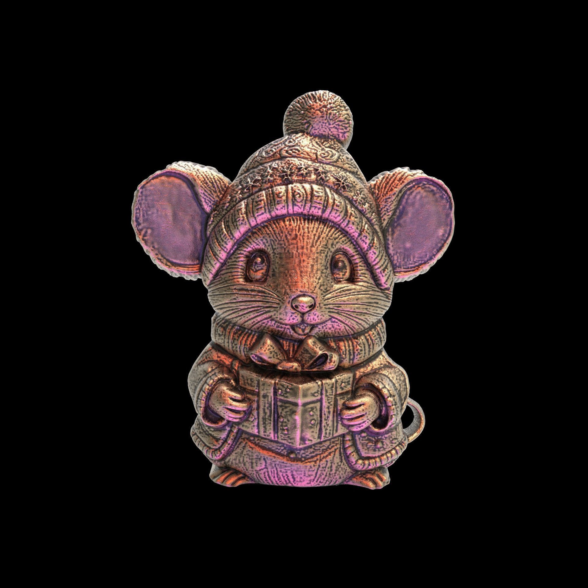 mouse christmas decor 3D print model_2