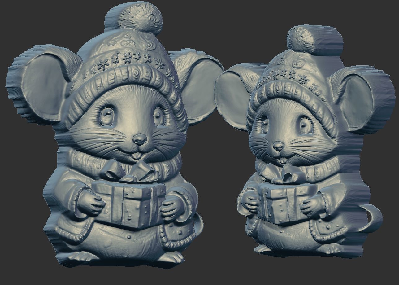 mouse christmas decor 3D print model_3