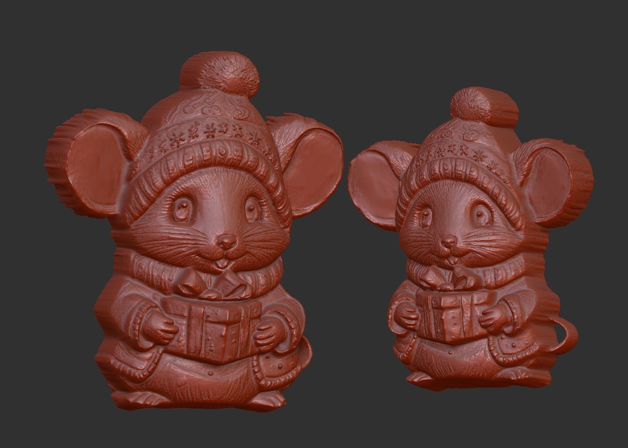 mouse christmas decor 3D print model_5