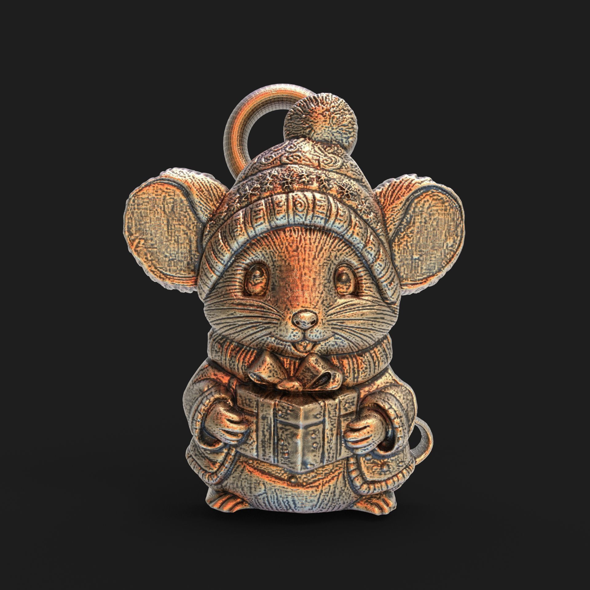 mouse christmas decor 3D print model_1
