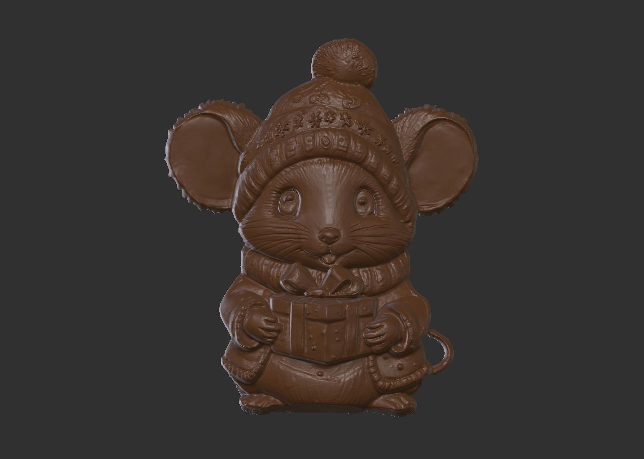 mouse christmas decor 3D print model_15