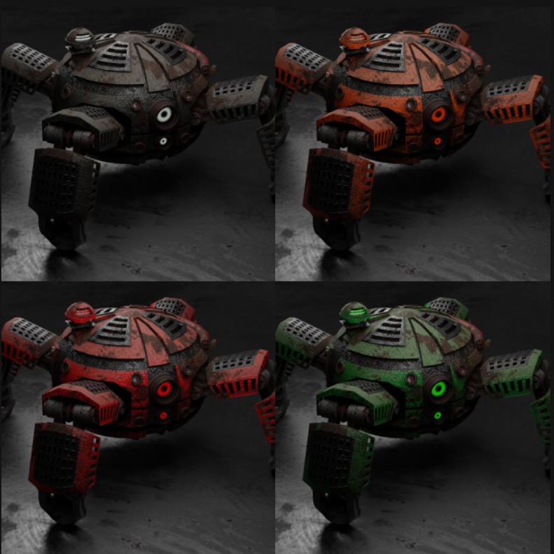 Space Explorer robot Sci Fi game-ready model Low-poly 3D model_1