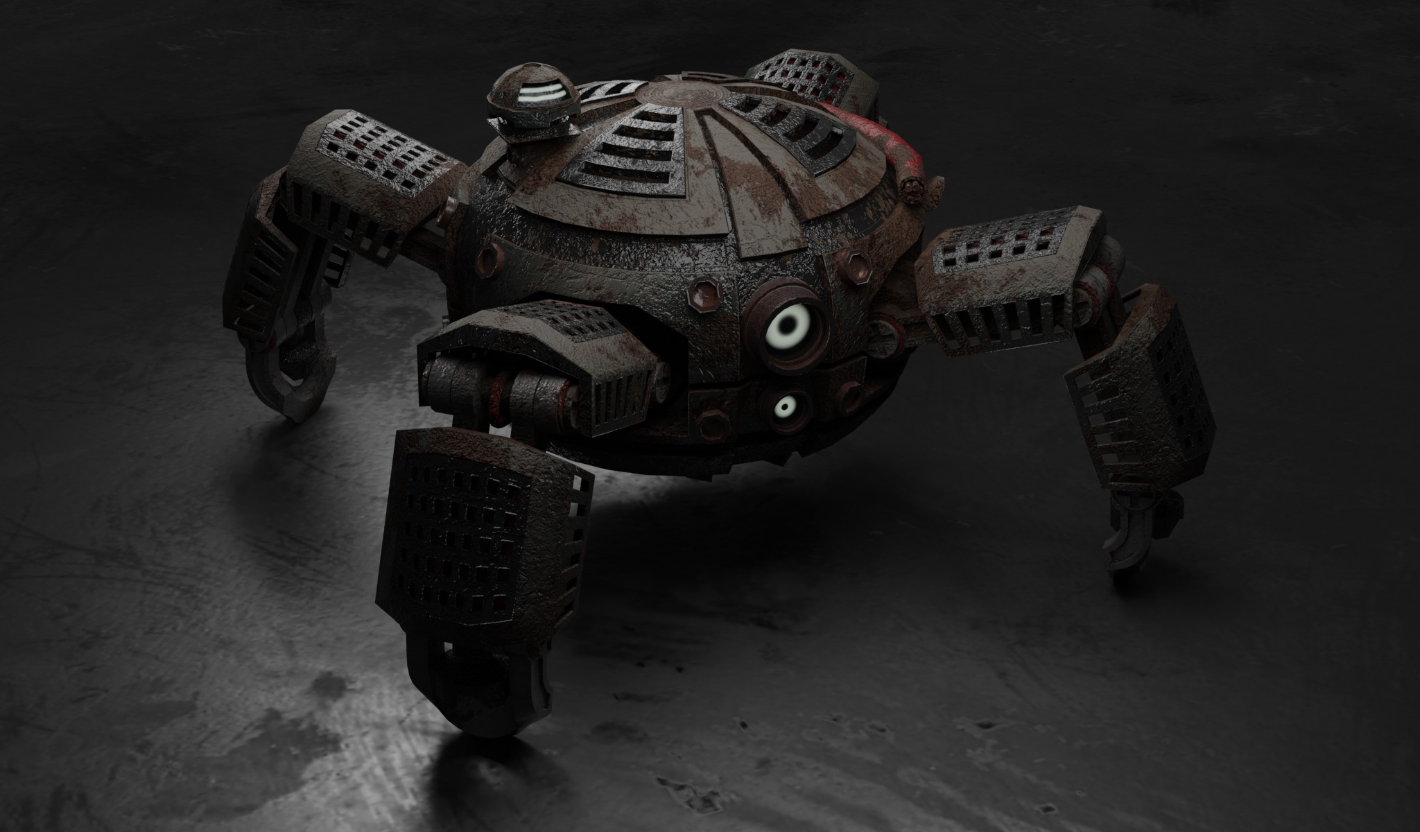 Space Explorer robot Sci Fi game-ready model Low-poly 3D model_9