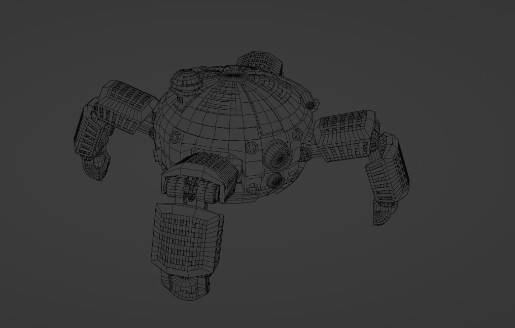 Space Explorer robot Sci Fi game-ready model Low-poly 3D model_2