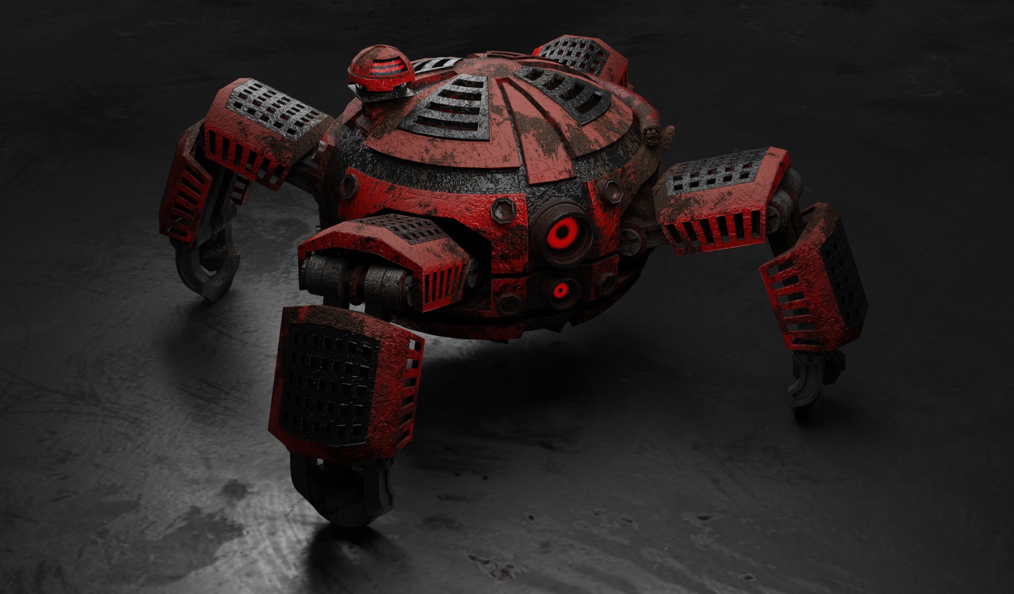 Space Explorer robot Sci Fi game-ready model Low-poly 3D model_10