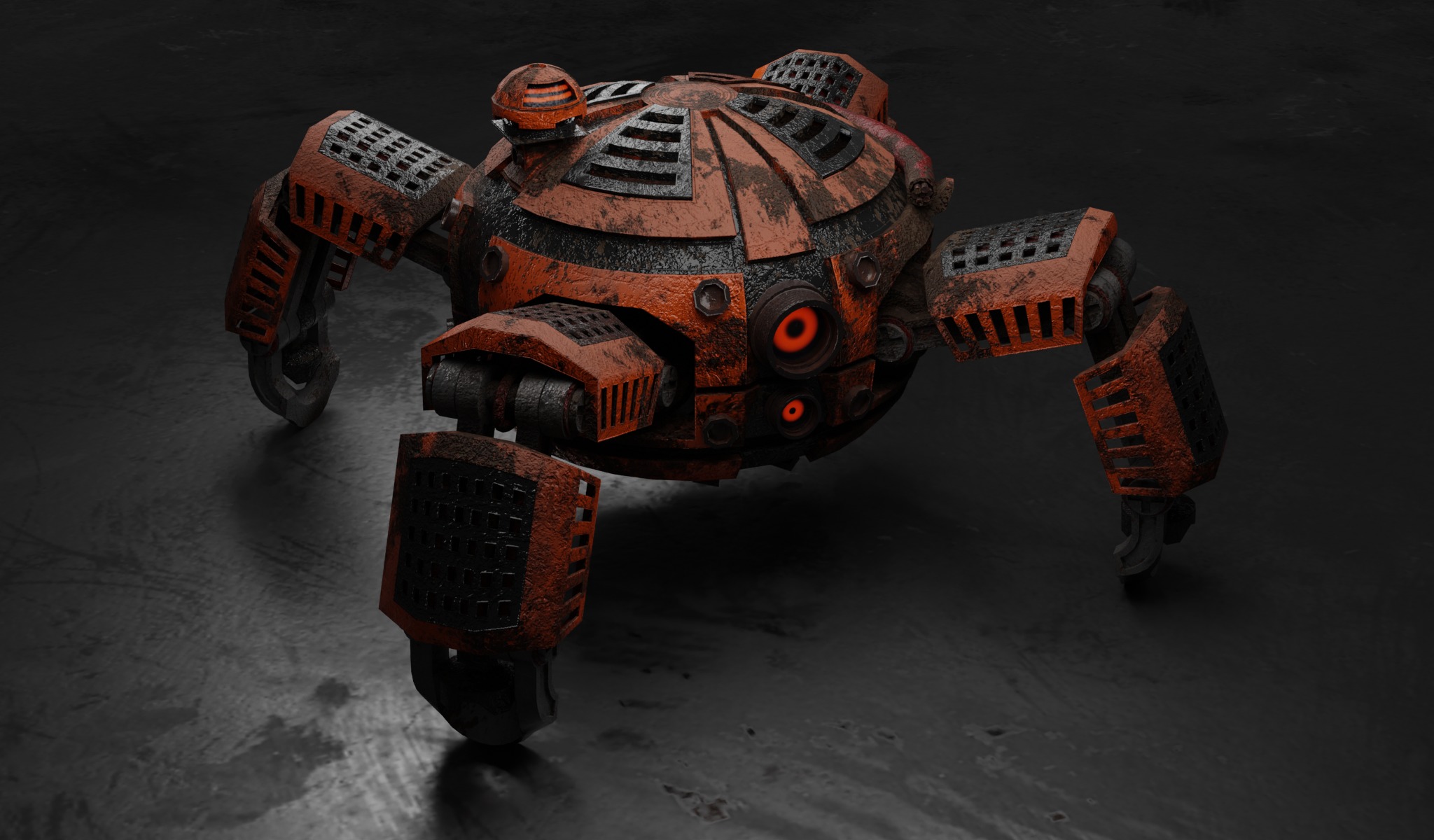 Space Explorer robot Sci Fi game-ready model Low-poly 3D model_8