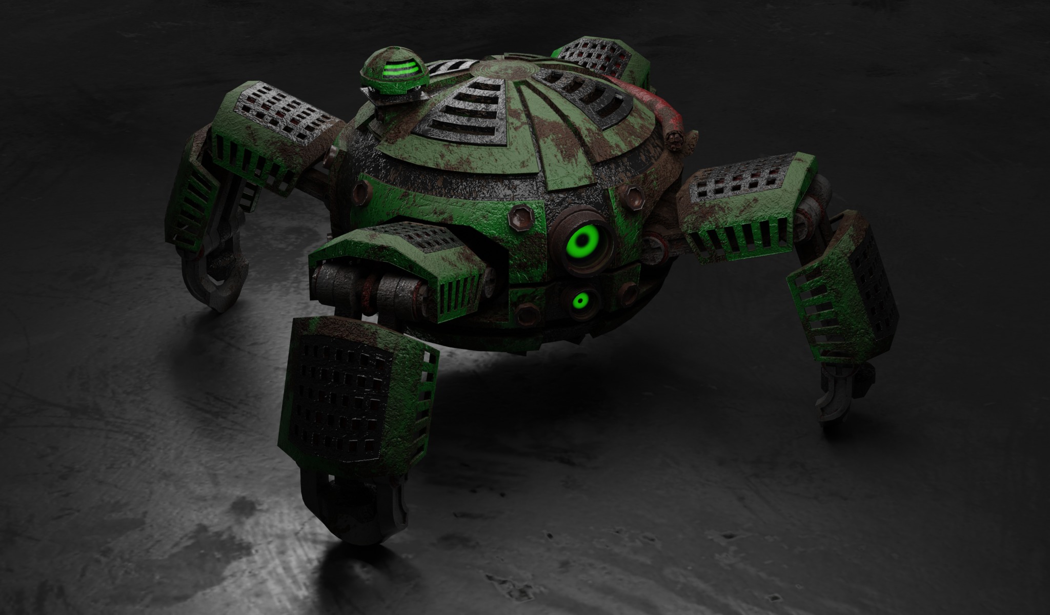 Space Explorer robot Sci Fi game-ready model Low-poly 3D model_11