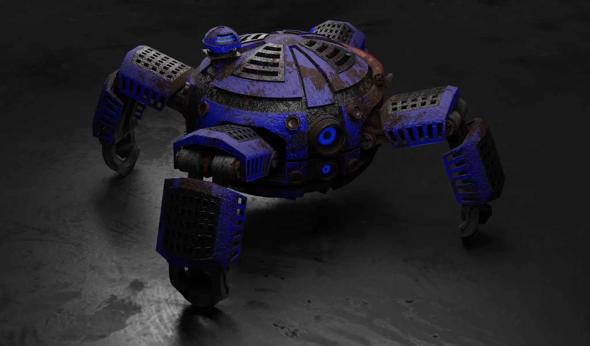 Space Explorer robot Sci Fi game-ready model Low-poly 3D model_0