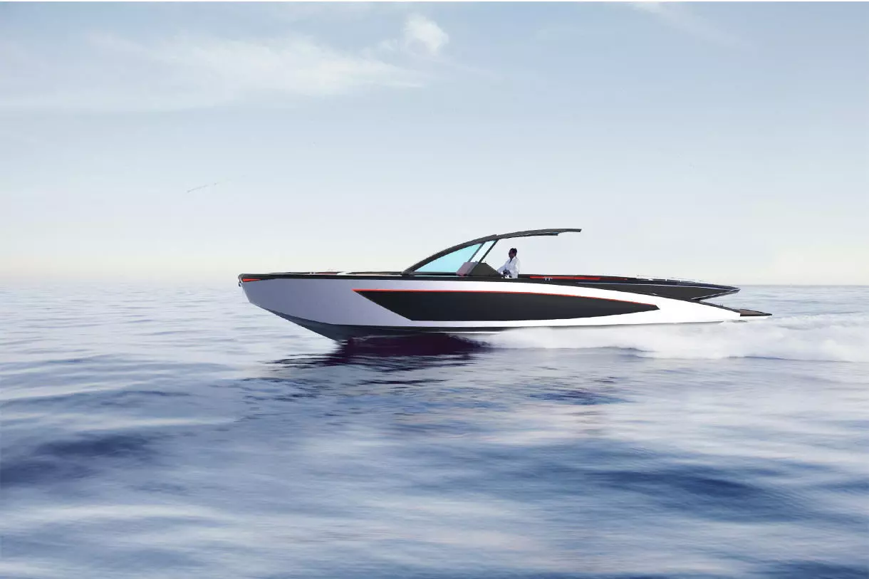 Designed 35 Foot Open Boat 3D model_0